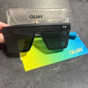 Quay Black Oversized Sunglasses